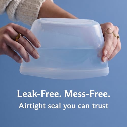 Reusable Silicone Food Storage Bags Set - Clear, 4-Pack with Half Gallon, Sandwich & Snack Sizes - Leak-Free & Dishwasher Safe