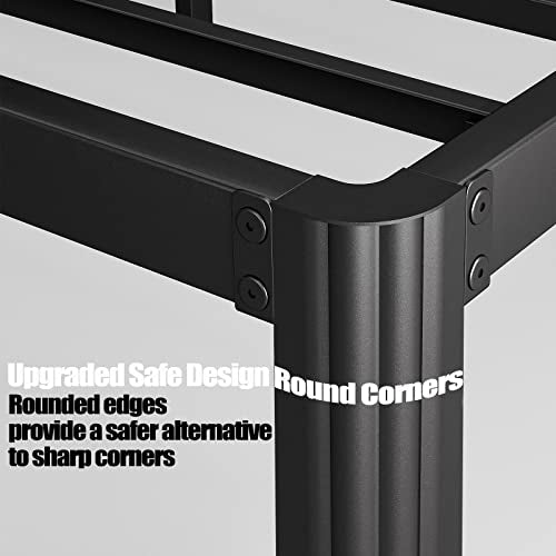 Queen Size Heavy Duty Metal Platform Bed Frame 18in No Box Spring Needed - Black Variation