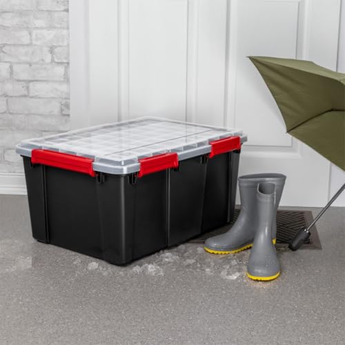 Sterilite 20 Gallon Gasket Tote Storage Bin 4 Pack Clear Stackable Containers