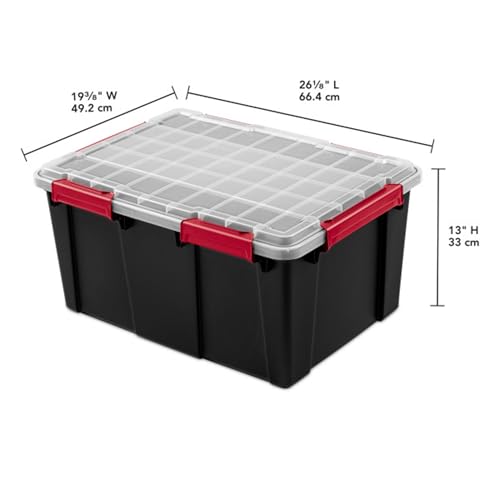 Sterilite 20 Gallon Gasket Tote Storage Bin 4 Pack Clear Stackable Containers