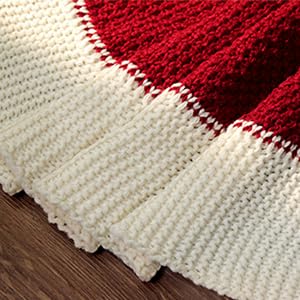 LimBridge Knit Christmas Tree Skirt - 48 Inch Rustic Holiday Decor