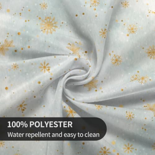 Winter Deer 60 Inch Round Tablecloth - Xmas Trees Snowflake, Water-Resistant, Spill-Proof