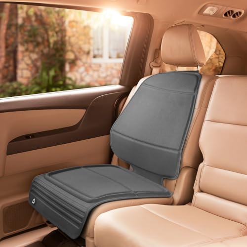 Munchkin Elite Car Seat Protector - Dark Grey, Adjustable & Spillproof