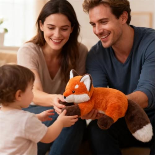Ytterbium Fox Plush Toys, Cute Stuffed Animal Pillow, Super Soft Plushie Dolls, Sleeping Cushion & Room Decor, Birthday Gifts for Kids (11.8inches)