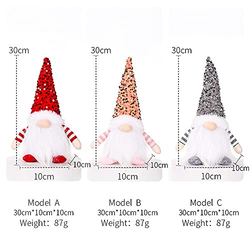 Gray Plush Christmas Gnome with Light & Bendable Nordic Hat - Holiday Decor