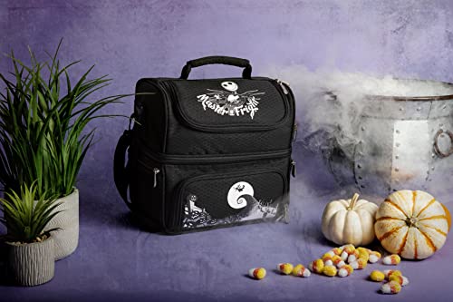 Disney Jack Skellington Insulated Lunch Box with Utensil Set - Nightmare Before Christmas Cooler, Soft Sided, Black - Variation: Master of Fright