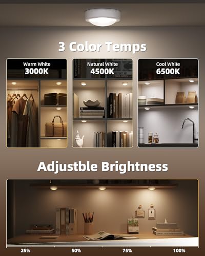 EZVALO 6-Pack Under Cabinet Lighting with Charging Station,