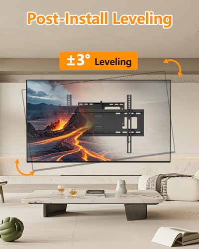 Long Arm Full Motion TV Wall Mount for 42-80 Inch TVs - Extends 43 Inches - Fits VESA 100x100mm to 600x400mm - Heavy Duty Steel