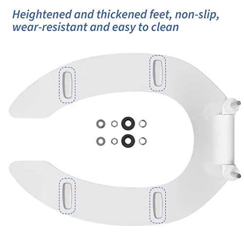 CcBello Commercial Elongated Heavy Duty Open Front Toilet Seat 1-Pack Without Cover