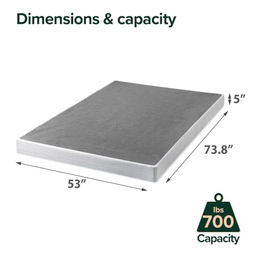 Quick Assembly Full-Size Metal Box Spring with Steel Frame - New/Upgraded