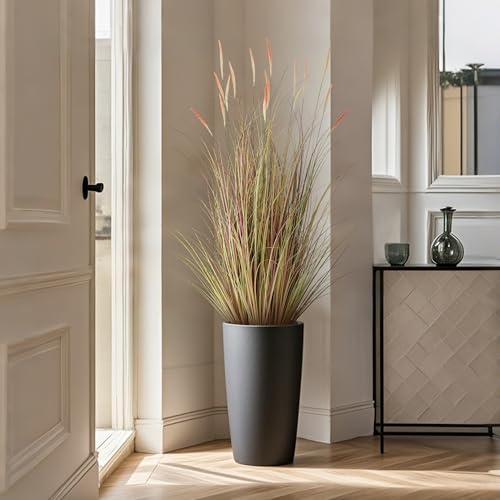 4ft 2-Pack Artificial Cattail Reed Grass Indoor Outdoor Decor - Realistic Faux Plants