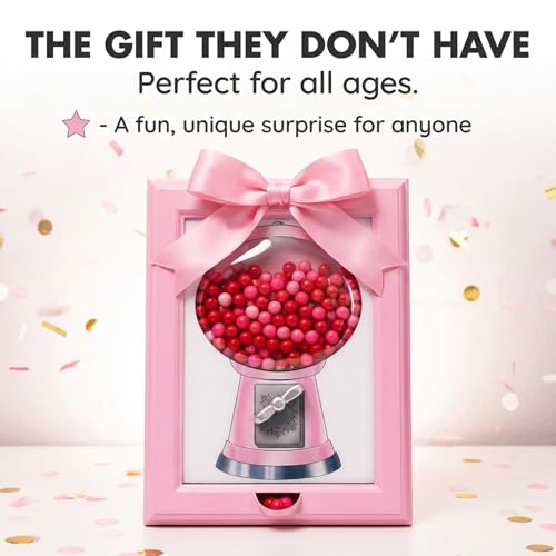 Pink Eye Candy Frame Candy Dispenser Gumball Machine Wall Mount & Tabletop