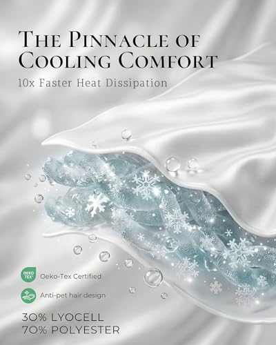 Gofuch White King Cooling Comforter 106x90in - Breathable Summer Sleep Blanket