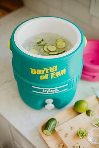 Igloo Retro Barrel of Fun 2-Gallon Jade Water Jug with Spigot & Lid - 256oz