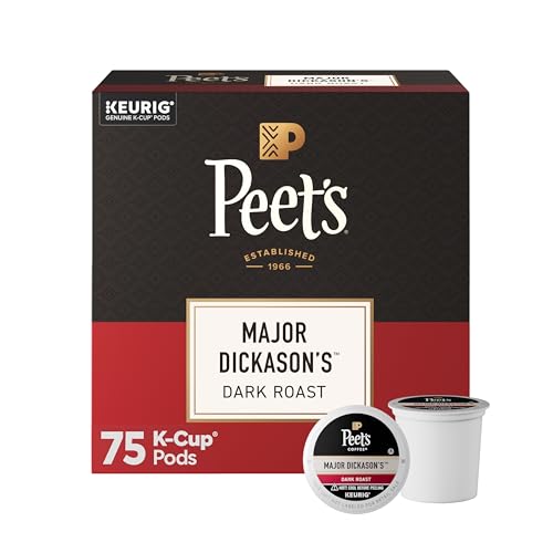 Peet's Coffee Pods, Dark Roast, Major Dickason's Blend, 75 K Cups