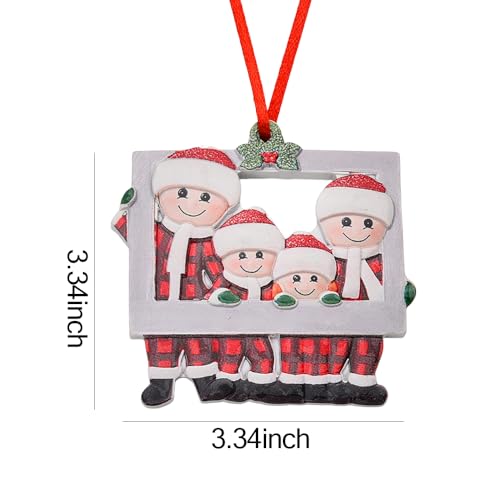 Personalized Family Christmas Ornaments of 4 Tree Photo Frame Holiday