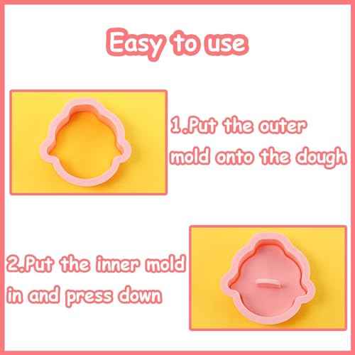 10 Piece Mini Christmas Cookie Cutters, 3d Raised Design Cookie Stamps, Mini Gingerbread, Snowflake, Snowman, Candy Baking Molds, Christmas Ornament Cookie Cutter Set(Christmas-1)