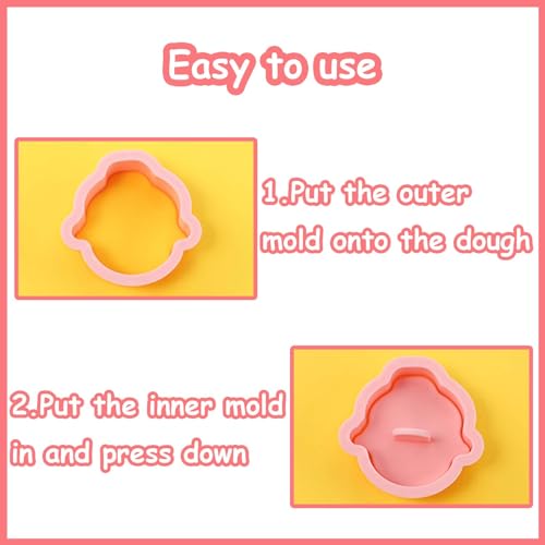 Lutoku 10 Piece Mini Christmas Cookie Cutters with 3D Stamps