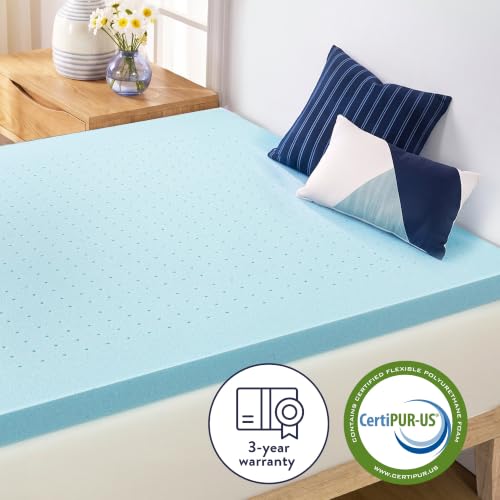Best Price Mattress 3 Inch Ventilated Memory Foam Topper, Cooling Gel