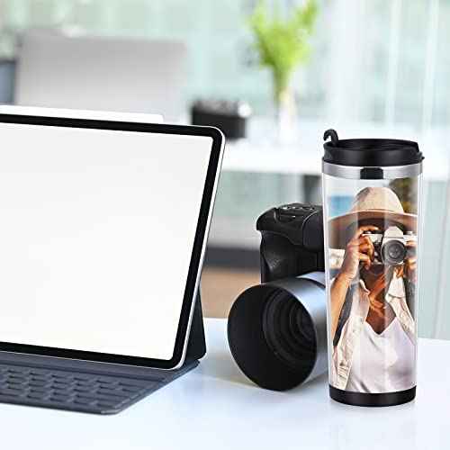 Lallisa 1 Pc Photo Travel Mug with Picture Customized Tumblers 12 oz Personalized Photo Stainless Steel Tumbler Insert Double Wall Mugs for Thanksgiving Wedding Christmas Birthday DIY Gifts