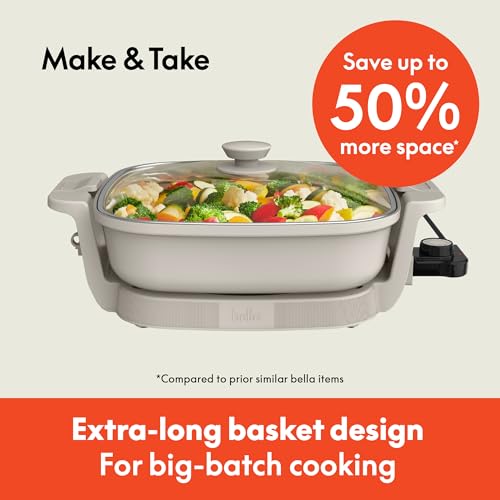 12x12 Inch Ceramic Non-Toxic Electric Skillet - Fits-Anywhere Make & Take Oatmilk