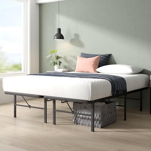 Zinus Full Size Black Metal Bed Frame with Under-Bed Storage, No Box Spring Needed, Easy Assembly