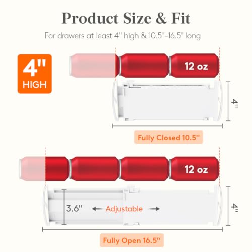 Lifewit 9 Pack 4-Inch Adjustable Drawer Dividers for Closet, Clothes, Kitchen, Nursery