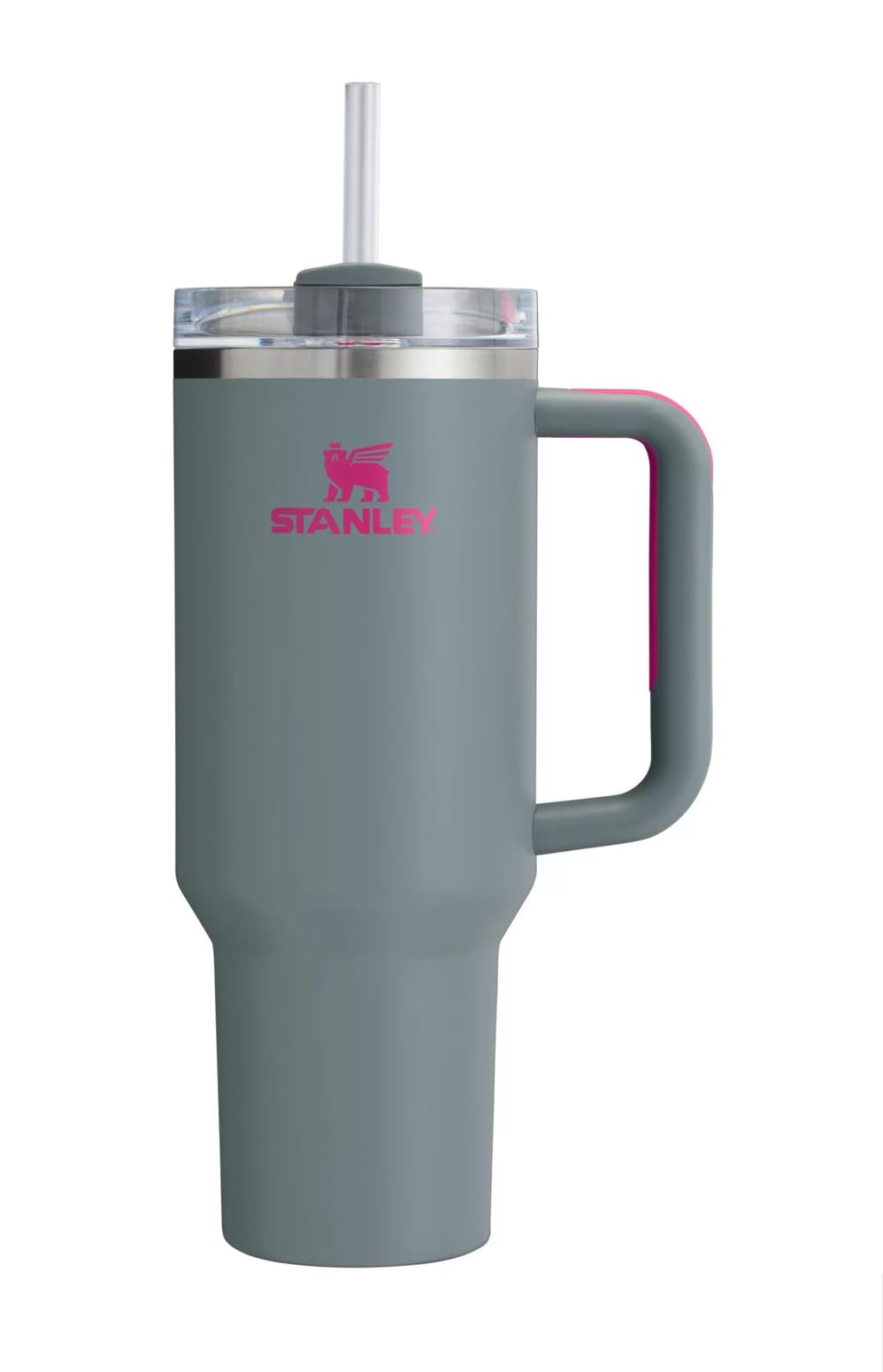 STANLEY Quencher H2.0 FlowState Stainless Steel Vacuum Insulated Tumbler with Lid and Straw for Water, Iced Tea or Coffee (Grey Rock, 40 oz)