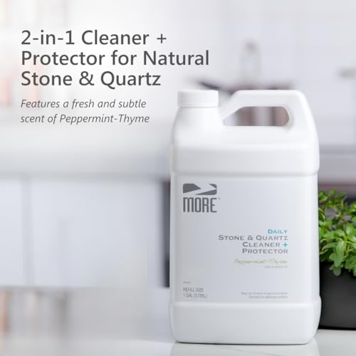 Peppermint-Thyme Stone & Quartz Cleaner + Protector Refill - Water-Based Surface Spray - 128oz - Variation of THIS listing