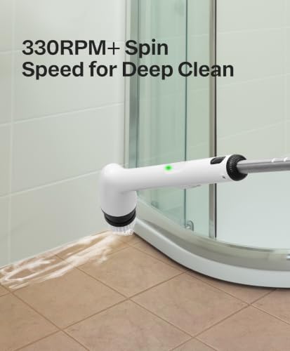 Electric Cleaning Brush Classic Black Waterproof Long Handle - Full Body IPX7