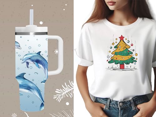 AMZUShome Dolphin 40oz Tumbler with Handle - Dolphin Lover Gift for Women & Men