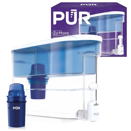PUR 30-Cup Countertop Water Filter Dispenser White/Blue - Faster Filter Variant