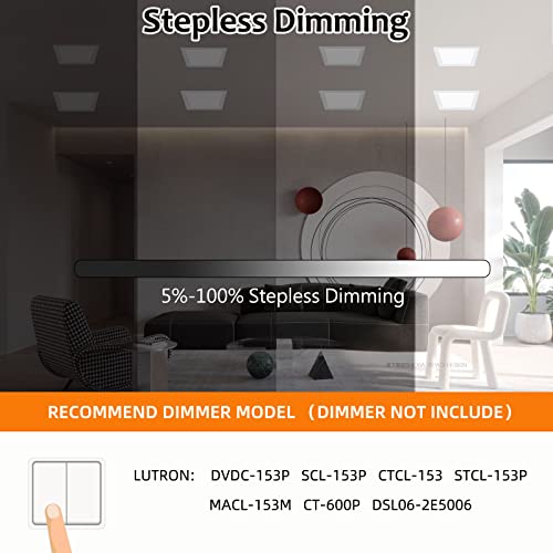 White 4-Pack 11-Inch Square Recessed LED Lights Dimmable & Color Temp Adjustable