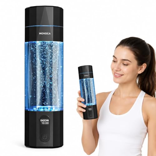 Hydrogen Water Bottle - MOVOCA Black 6400PPB Portable Hydrogen Generator