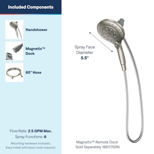 Moen Engage Spot Resist Brushed Nickel Handheld Showerhead - 5.5-Inch