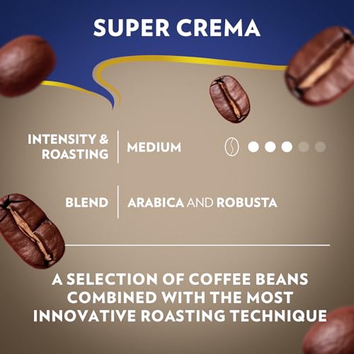 Lavazza Super Crema Whole Bean Coffee, Medium Espresso Roast, Arabica