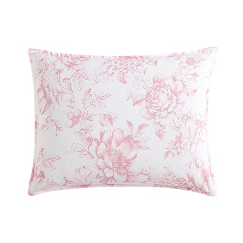Twin XL Comforter Set with Matching Sham - Delphine Mauve Pink, 100% Cotton