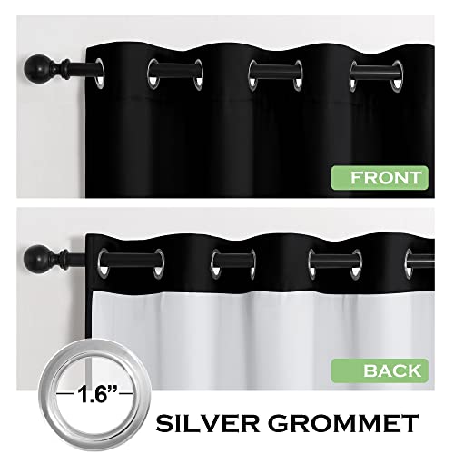 KGORGE 52W x 84L Black Soundproof Thermal Insulated Blackout Curtains (Pack of 2)