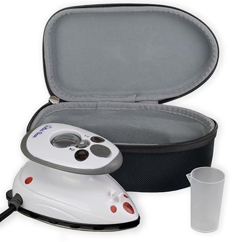 The Quilted Bear Mini Steam Iron Set - Black Travel & Quilting Iron with Case