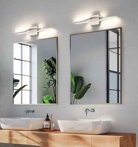 Brushed Nickel Bathroom Vanity Light Bar - 23 Inch Dimmable Modern Mirror Lighting with 5CCT