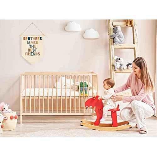 Brothers Make The Best Friends-Canvas Hanging Pennant Flag Banner Wall Sign Decor Gift for Nursery Bedroom Playroom Game Room Front Door Baby Kids Girl Boy Girl Teen-Birthday Christmas Gift