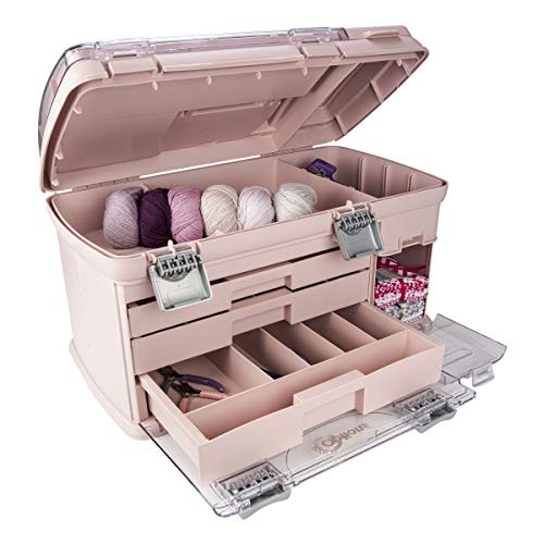Large 3-Drawer Storage System with Utility Compartments for Craft Jewelry Batteries