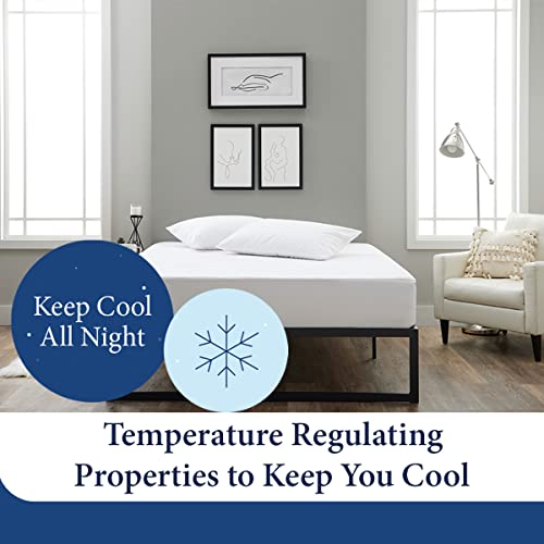 Queen Size Waterproof Bamboo Mattress Protector - Soft & Quiet Bed Cover