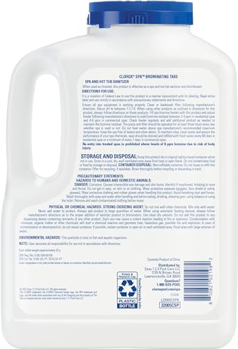 Clorox Pool&Spa Bromine Tablets 5LB for Spa & Hot Tub Sanitization