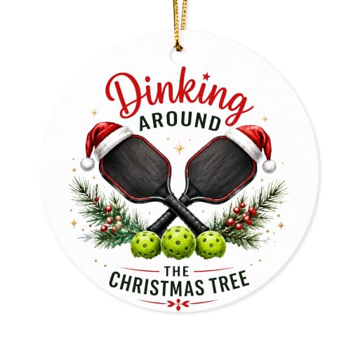 Pickleball Christmas Ornament, Funny Tree Ornaments Decoration
