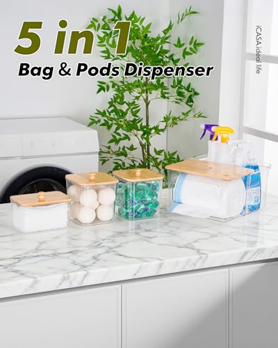 5-in-1 Under Sink Organizer for Trash Bags, Dishwasher & Laundry Pods