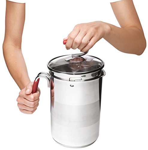 Kuhn Rikon 4th Burner Pot with Glass Lid & Steamer Basket - 12 Cup