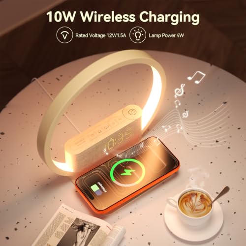 Vivilumens Sunrise Alarm Clock Wireless Charger & White Noise Machine