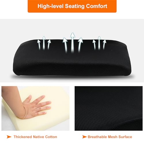 BestOffice Black Ergonomic Mesh Office Chair Pack of 2 - Mid-Back Swivel Desk Chairs
