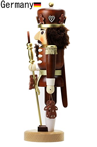 German Christmas Nutcracker Gingerbread King Handcrafted Wooden Decor - 15 Inch